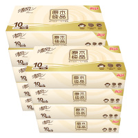 清风卫生纸原木经典系列无芯卷纸750g10卷9提B02B7MC1