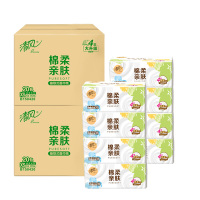 清风抽纸就你系列棉柔亲肤双面压花纸巾80抽48包BR10SJ20