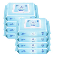 清风湿巾EDI纯水柔湿巾温和柔韧湿纸巾80片8包BWB80C1