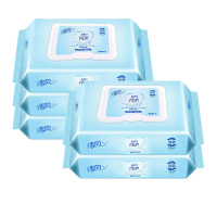 清风湿巾EDI纯水柔湿巾紧密厚实湿纸巾80片5包BWB80C1