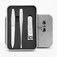 张小泉修甲套装三件套不锈钢修剪指甲刀白玉兰系列H41270100