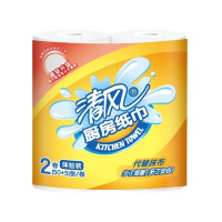 清风厨房纸巾卷筒式厨房纸柔韧不易破纸巾55段2卷B834SE
