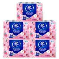 维达手帕纸巾超韧草莓印花手帕纸小包便携卫生餐巾纸120包