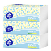 维达抽纸细韧软抽方巾纸无香面巾纸擦手纸餐巾纸3包