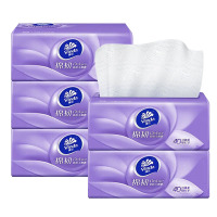 维达抽纸棉韧立体美压原木无香花卫生纸餐巾纸家用纸巾5包