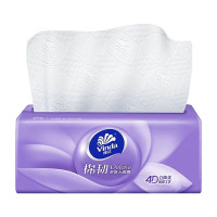 维达抽纸棉韧立体美压原木无香花卫生纸餐巾纸家用纸巾1包