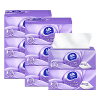 维达抽纸棉韧压花立体厚韧如棉经典清洁餐巾纸面巾纸卫生纸8包