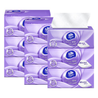 维达抽纸棉韧压花立体厚韧如棉经典清洁餐巾纸面巾纸卫生纸9包