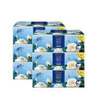 清风抽纸花萃丝柔臻品纸巾细腻柔软纸巾80抽6包BR11SHCE