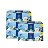 清风抽纸花萃丝柔臻品纸巾柔韧细腻面纸80抽5包BR11SHCE