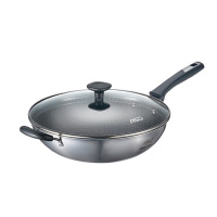 爱仕达炒锅32cm防粘三层钢蜂窝防粘炒菜锅CC32E1WG