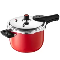 爱仕达高压锅22cm红出彩炫彩304不锈钢压力锅YS22A7WG