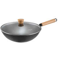 爱仕达炒锅32cm黑城系列无涂层精铁炒锅CF32Z2TG