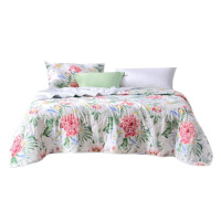 富安娜床品七孔抗菌印花夏被巧若芙蓉洁净抑菌203*229cm