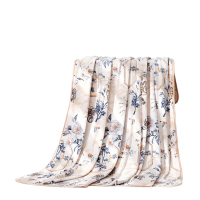 富安娜法兰绒毯云晓星尘单层亲肤柔软干爽透气150*200cm