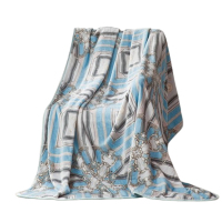 富安娜法兰绒毯布鲁斯亲肤柔暖光滑柔软不易掉绒150*200cm