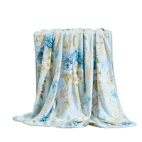 富安娜法兰绒毯花间梦单层无比细腻柔软亲肤180*200cm