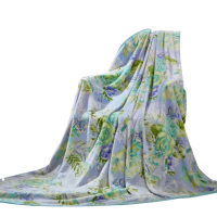 富安娜法兰绒毯琉璃玉翠礼盒装丰盈绒毛圆角包边713102328