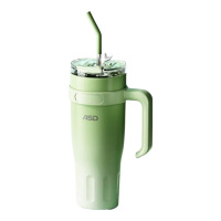 爱仕达保温杯1L新支点冰霸双饮吸管杯RWS10P09WG-GJ