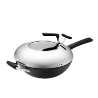 爱仕达炒锅34cm锈不了新三代旋风无涂层炒菜锅CF34M2Q