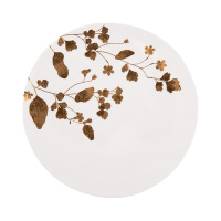 WEDGWOOD餐盘灿金花园骨瓷菜盘汤盘西餐盘20cm