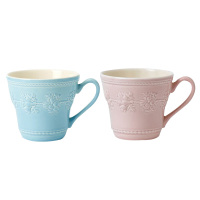 WEDGWOOD马克杯欢愉假日马克对杯套装蓝粉组合350ml*2