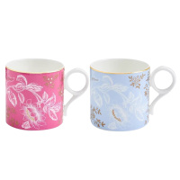 WEDGWOOD马克杯漫游美境马克对杯粉蓝300ml*2