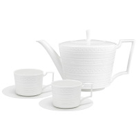 WEDGWOOD咖啡杯套装意大利浮雕1壶2杯2碟五件套