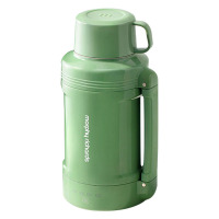 摩飞电热水壶1L双层不锈钢便携式保温防烫电热水杯绿色MR6061