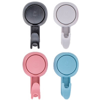 太力吸盘挂钩免打孔吸盘厨房浴室卫生间毛巾挂钩无痕粘钩4个装