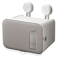 太力纸巾盒卫生间壁挂式厕所盒吸盘免打孔厕纸盒抽卷纸置物架1个装