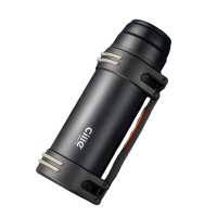 希乐保温杯1200ml超大容量水杯不锈钢水杯户外便携035黑色