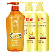 蜂花洗护套装生姜洗发水750ml+小麦护发素1L*2瓶