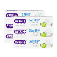 舒客牙膏小苏打美白清新口气牙龈护理薄荷(洁白细护)120g*6