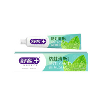 舒客牙膏沁爽防蛀清新炫白洁齿强烈专业护龈固齿145g