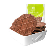 良品铺子休闲零食饼干糕点薄饼即食小吃早餐代餐巧克力华夫脆66g