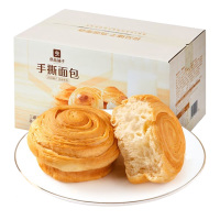 良品铺子面包休闲零食早餐小吃绵密松软香软奶香手撕面包1000g