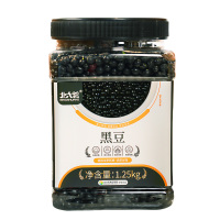 北大荒食品礼盒黑豆罐装真空装颗粒饱满色泽黑亮豆香浓郁1.25kg
