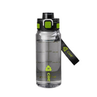 希乐水杯550ml运动健身大容量便携塑料杯XL-2418墨黑