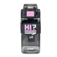 希乐水杯650ml吸管杯成人运动健身防摔便携杯XL2439深灰