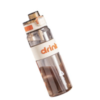 希乐水杯650ml便携运动水杯大容量吸管杯XL-2450国画棕