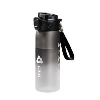 希乐水杯500ml大容量运动水壶塑料杯XL-2463-PQ黑色