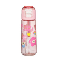 希乐水杯620ml大容量便携吸管杯XL-2538-620艾莎粉