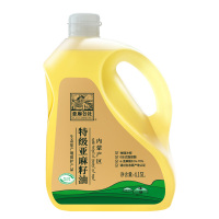 亚麻公社亚麻籽油特级冷榨胡麻油冷烹两用可调可炒4.15L