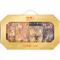 官栈礼盒吉星高照菌菇海鲜营养滋补花胶鱼胶鳕鱼胶干货500g