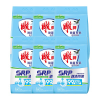 雕牌皂粉除菌除螨去污渍有氧天然皂粉元气薄荷香1.3kg*6袋