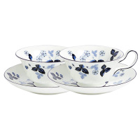 WEDGWOOD杯碟礼盒177ml*2野草莓墨蓝1072185