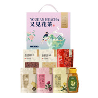 姚朵朵食品礼盒洋槐蜂蜜枸杞雪梨片重瓣玫瑰花胎菊又见花茶915g