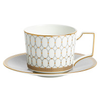 WEDGWOOD杯碟220ml金粉年华奢雅灰1065321