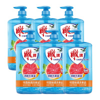 雕牌洗洁精干净无残留餐具瓜果蔬菜通用红柚薄荷香1.5kg*6瓶